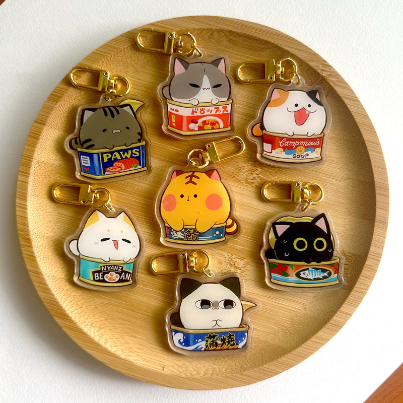 Canned Cat Club Keychain