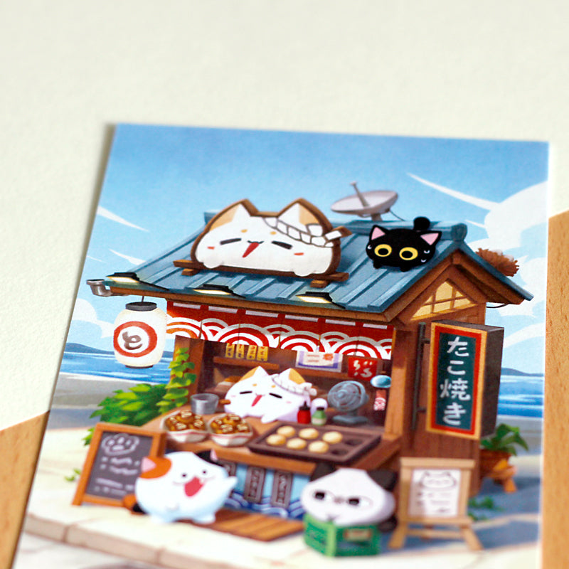 Takoyaki By The Sea Print