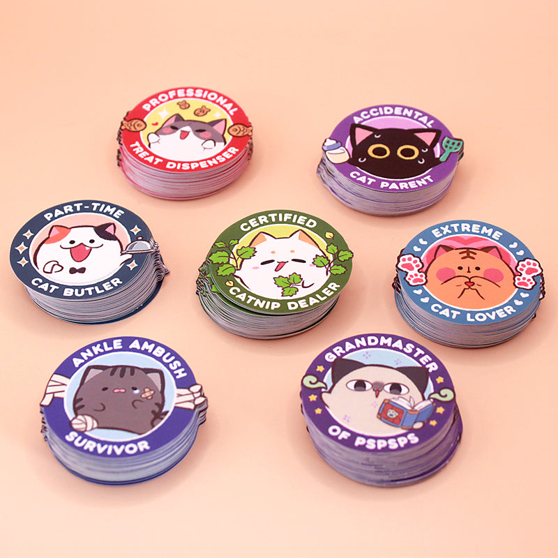 Cat Lovers Medal Stickers