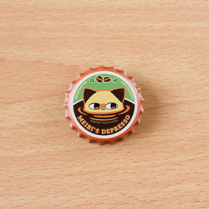Retro Chibibi Bottle Cap Badges