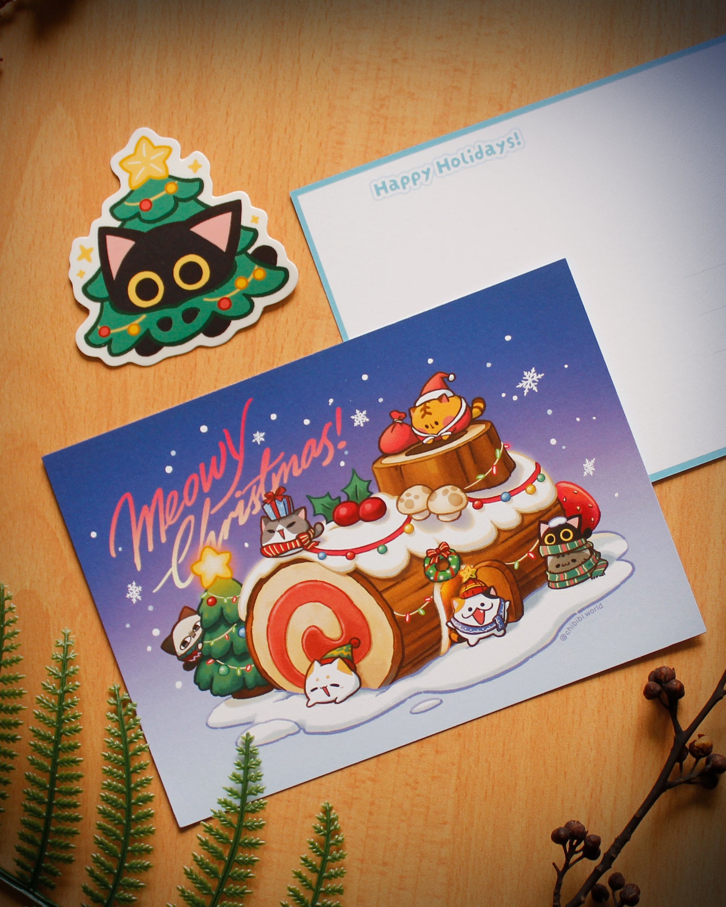 [FREE] Chibibi Christmas Sticker + Postcard Set