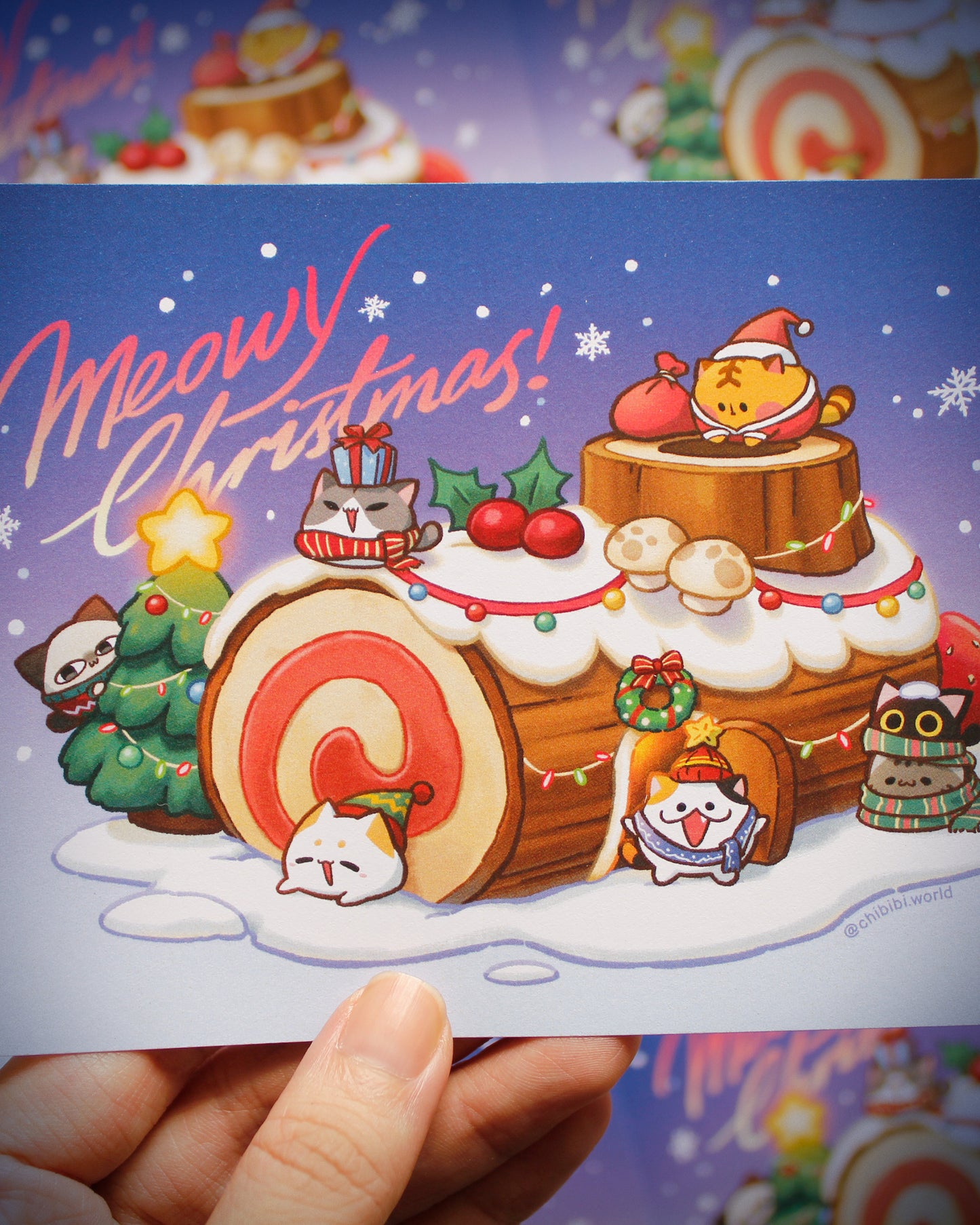 [FREE] Chibibi Christmas Sticker + Postcard Set